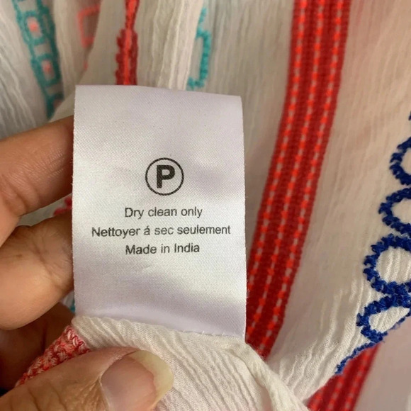 Payal Pratap x Anthropologie India Cotton Embroidered Peasant Top Small - Picture 5 of 8